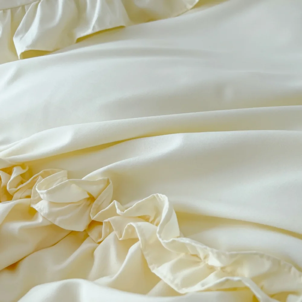 100% Cotton Queen Farmhouse Antique Ruffle Bed Set